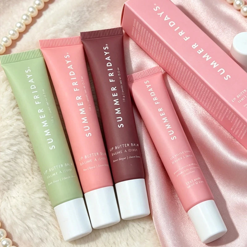Summer Friday's Lip Balm Strawberry Soft Serv Moisturizing Transparent Lip Gloss Remove Dead Skin and Moisturize Lips Lipstick