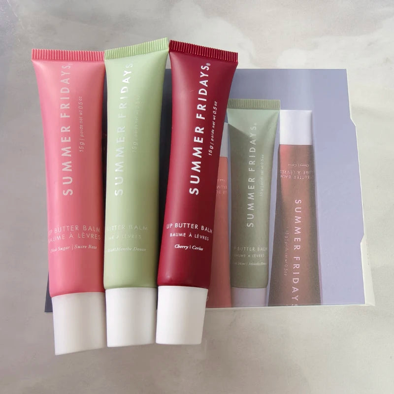 Summer Friday's Long-lasting Moisturize Lip Oil Glaze Pink Sugar Vanilla Beige Birthday Cake Strawberry Soft Serv Gloss Lip Balm