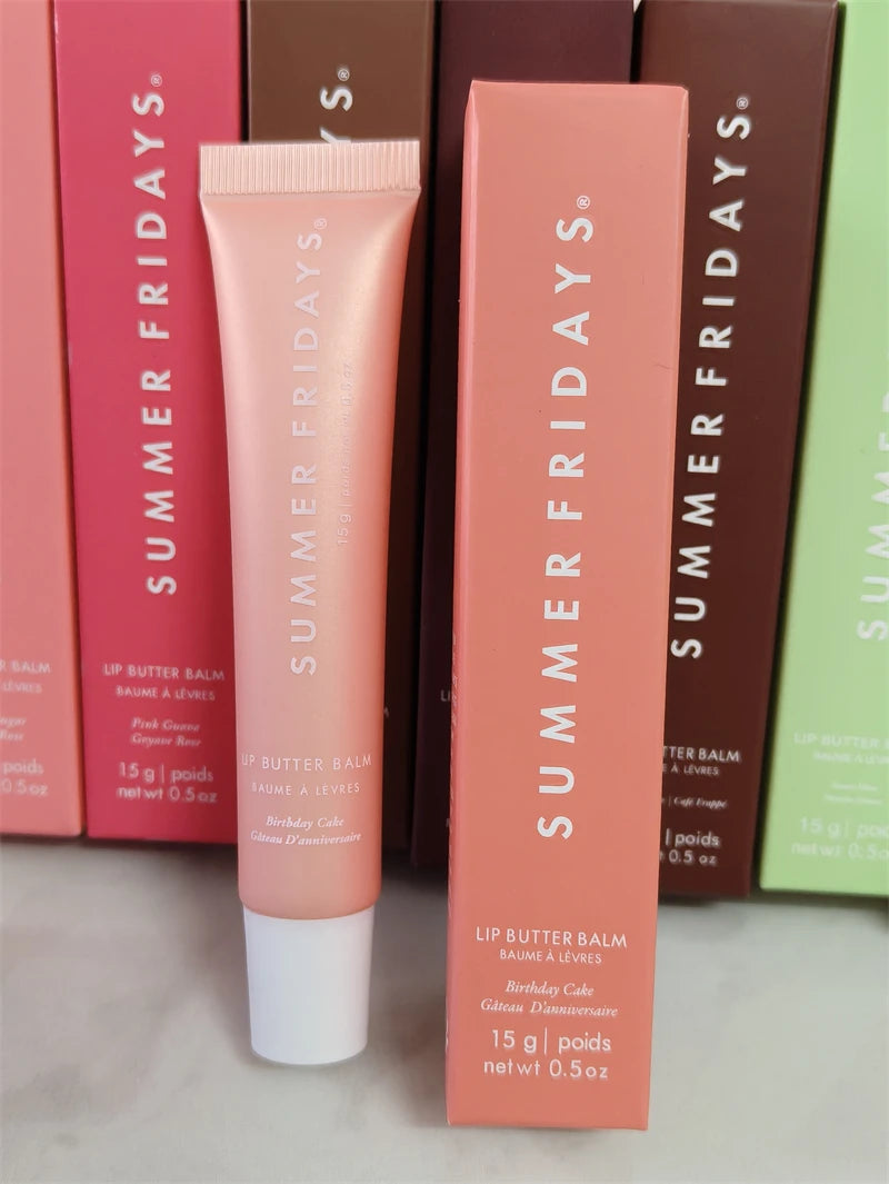 Summer Friday's Lip Balm Strawberry Soft Serv Moisturizing Transparent Lip Gloss Remove Dead Skin and Moisturize Lips Lipstick