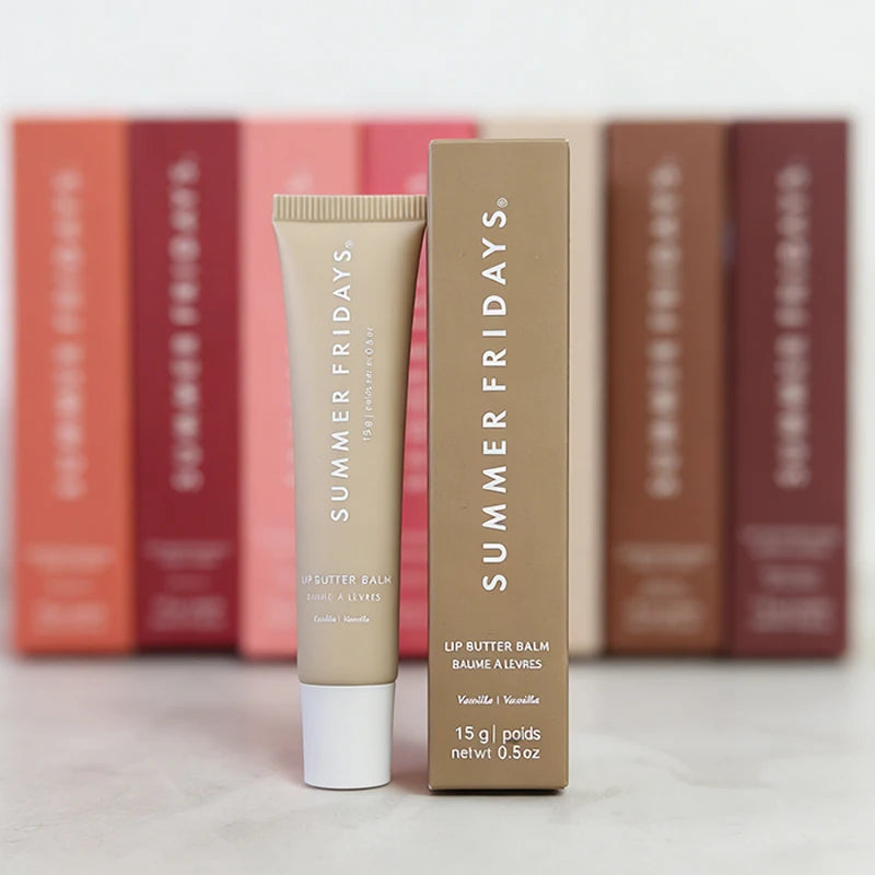 NEW Summer Fridays Jet Lag Mask Mini Lip Gloss Set Vanilla Beige Lip Balm Long Lasting Moisturizing Smooth Soft Tube Care Makeup