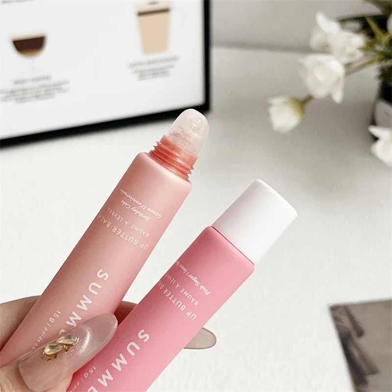 Summer Friday's Lip Balm Strawberry Soft Serv Moisturizing Transparent Lip Gloss Remove Dead Skin and Moisturize Lips Lipstick