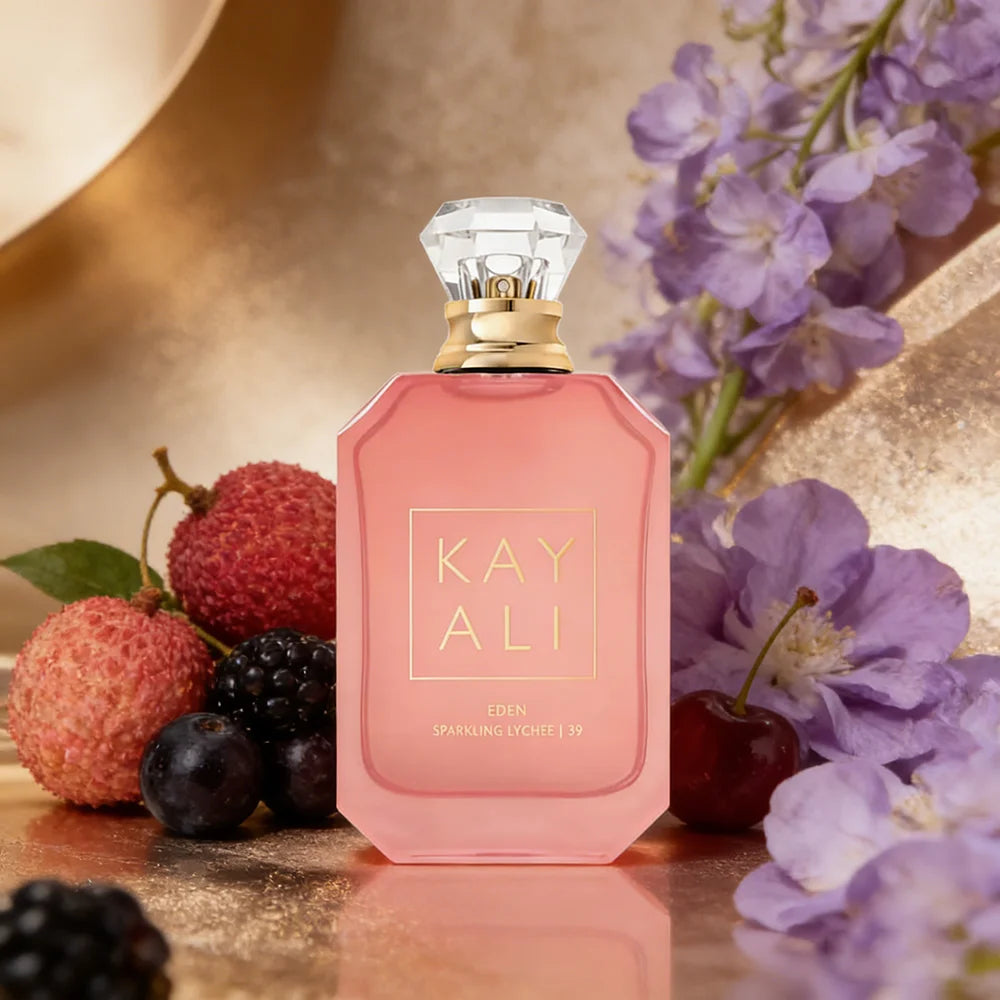 KAYALI EDEN SPARKLING LYCHEE | 39 Eau de Parfum | 3.4 oz / 100 ml Luxury Fruity Floral Perfume for Women & Men | Sparkling Lyche