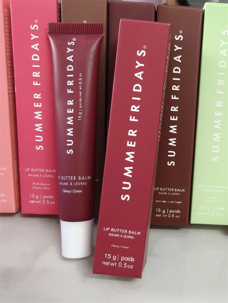 Summer Friday's Lip Balm Strawberry Soft Serv Moisturizing Transparent Lip Gloss Remove Dead Skin and Moisturize Lips Lipstick