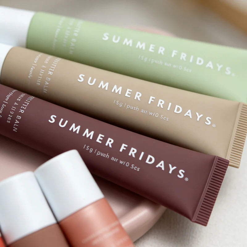 Summer Friday's Lip Balm Strawberry Soft Serv Moisturizing Transparent Lip Gloss Remove Dead Skin and Moisturize Lips Lipstick