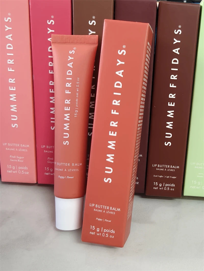 Summer Friday's Lip Balm Strawberry Soft Serv Moisturizing Transparent Lip Gloss Remove Dead Skin and Moisturize Lips Lipstick