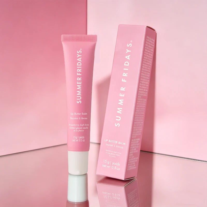Summer Friday's Long-lasting Moisturize Lip Oil Glaze Pink Sugar Vanilla Beige Birthday Cake Strawberry Soft Serv Gloss Lip Balm