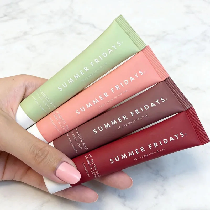 NEW Summer Fridays Jet Lag Mask Mini Lip Gloss Set Vanilla Beige Lip Balm Long Lasting Moisturizing Smooth Soft Tube Care Makeup