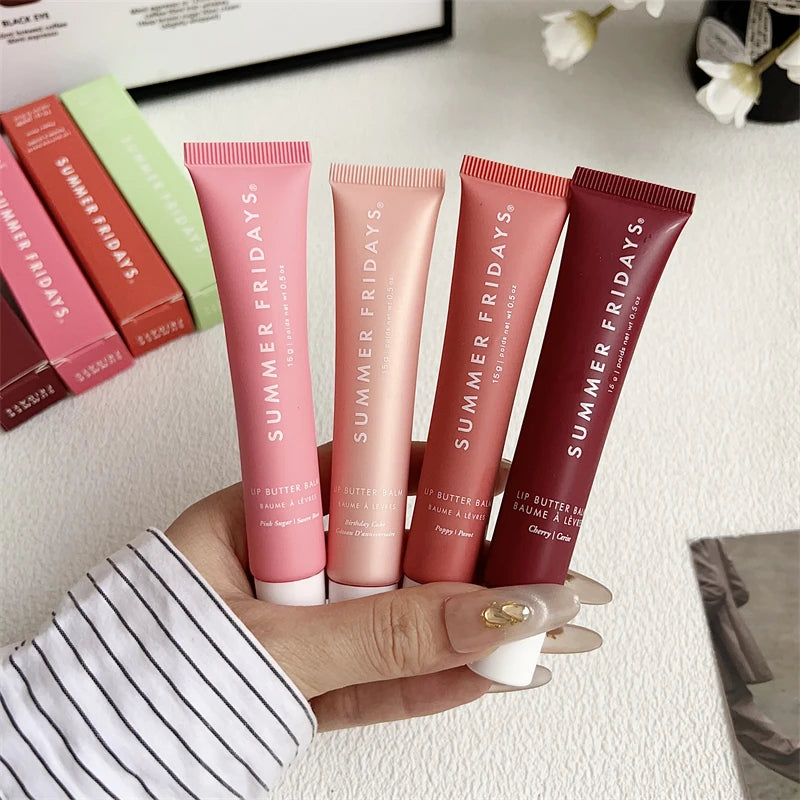 Summer Friday's Lip Balm Strawberry Soft Serv Moisturizing Transparent Lip Gloss Remove Dead Skin and Moisturize Lips Lipstick