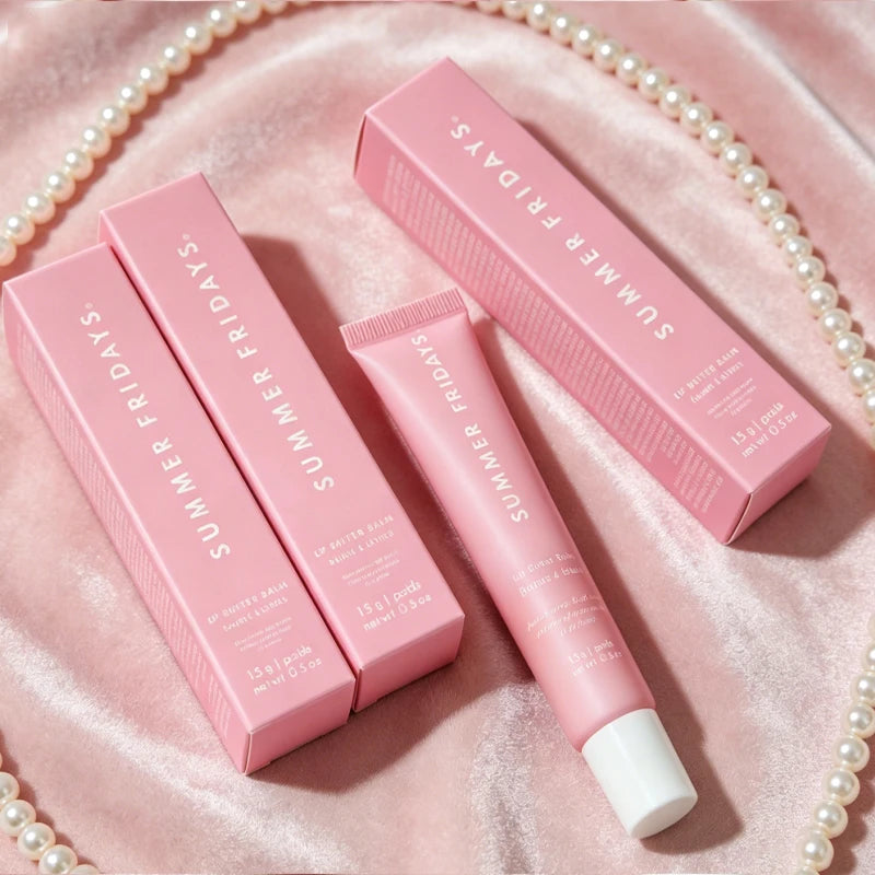 Summer Friday's Long-lasting Moisturize Lip Oil Glaze Pink Sugar Vanilla Beige Birthday Cake Strawberry Soft Serv Gloss Lip Balm