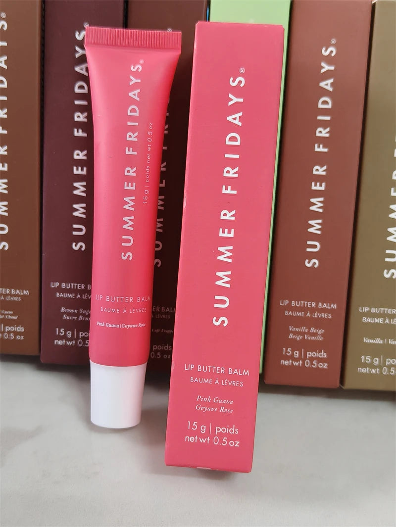 Summer Friday's Lip Balm Strawberry Soft Serv Moisturizing Transparent Lip Gloss Remove Dead Skin and Moisturize Lips Lipstick
