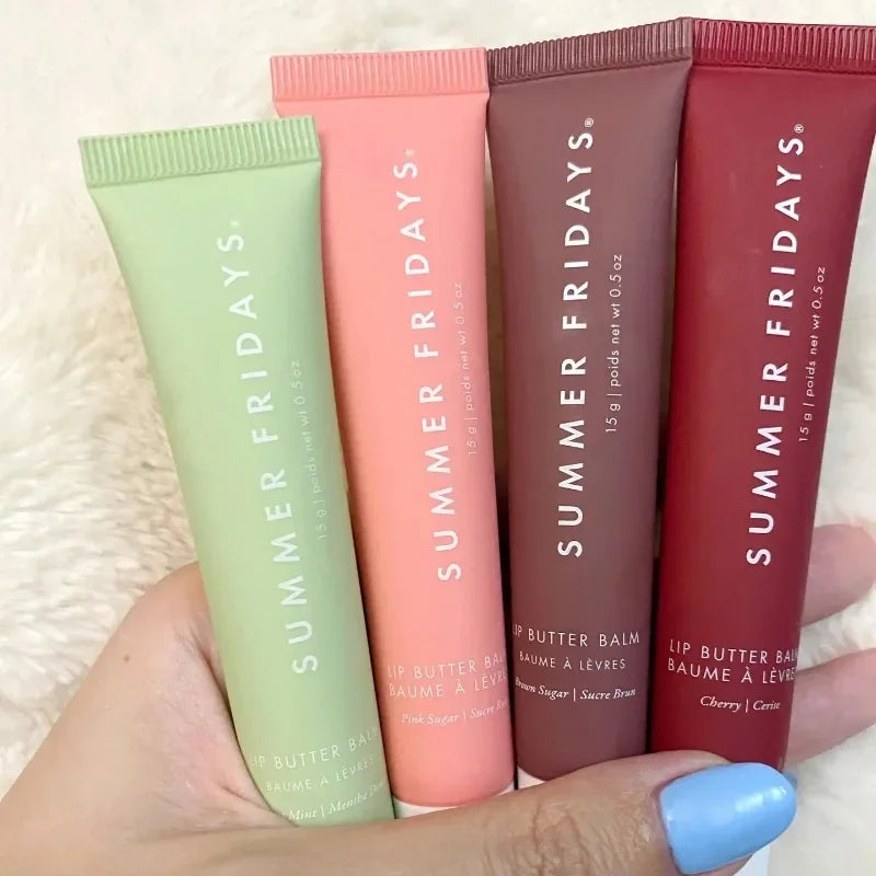 Summer Friday's Lip Balm Strawberry Soft Serv Moisturizing Transparent Lip Gloss Remove Dead Skin and Moisturize Lips Lipstick