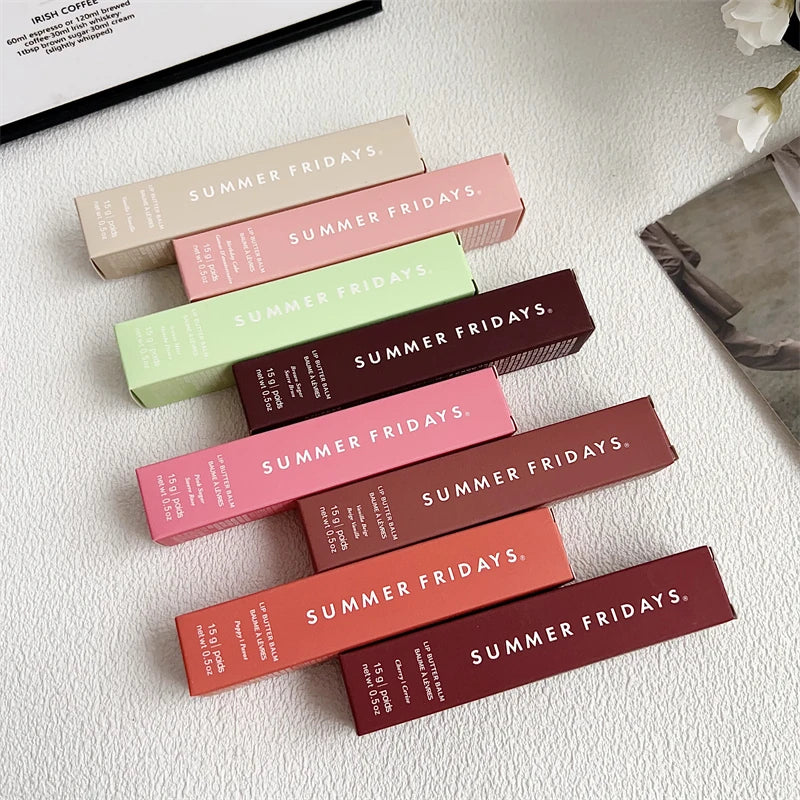 Summer Friday's Lip Balm Strawberry Soft Serv Moisturizing Transparent Lip Gloss Remove Dead Skin and Moisturize Lips Lipstick