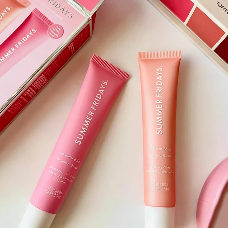 Summer Friday's Long-lasting Moisturize Lip Oil Glaze Pink Sugar Vanilla Beige Birthday Cake Strawberry Soft Serv Gloss Lip Balm