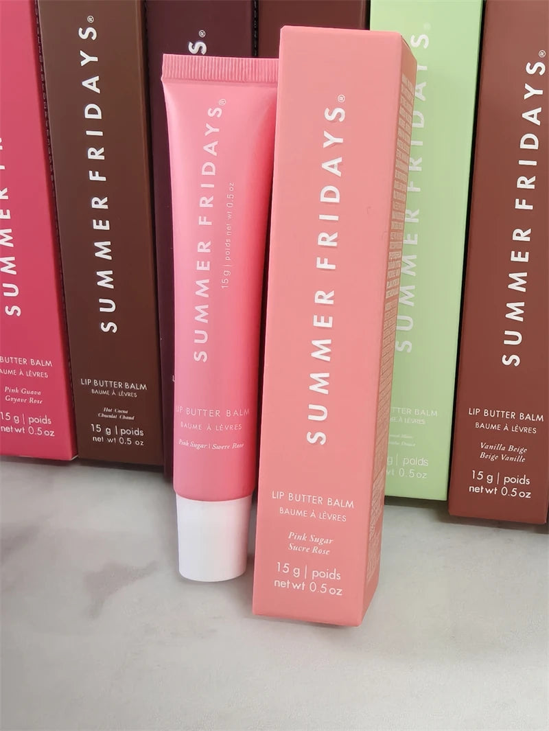 Summer Friday's Lip Balm Strawberry Soft Serv Moisturizing Transparent Lip Gloss Remove Dead Skin and Moisturize Lips Lipstick