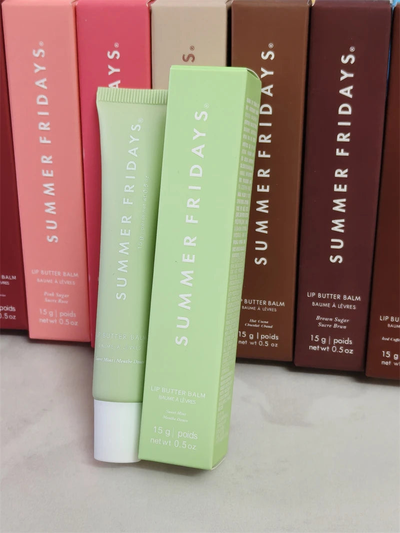 Summer Friday's Lip Balm Strawberry Soft Serv Moisturizing Transparent Lip Gloss Remove Dead Skin and Moisturize Lips Lipstick