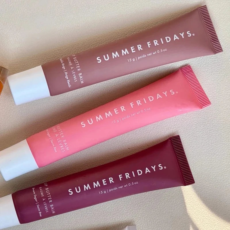 NEW Summer Fridays Mini Lip Gloss Set Vanilla Beige Lip Balm Long Lasting Moisturizing Smooth Soft Tube Makeup Lip Care Suit
